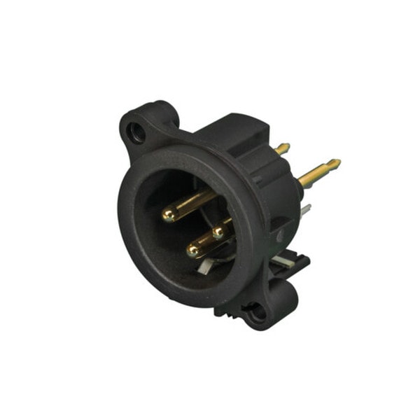Main product image for Neutrik NC3MAV-0 XLR 3-Pin Male PCBV Mount Connector Plastic/Gold092-398